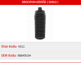 DİREKSİYON KÖRÜĞÜ FIAT DOBLO