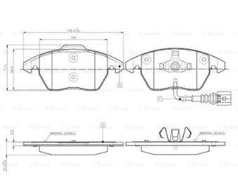 DİSK BALATA (ÖN)(ESKİ NO:0986TB2457) VW CADDY 1,6-1,9-2,0TDİ 06-/GOLF