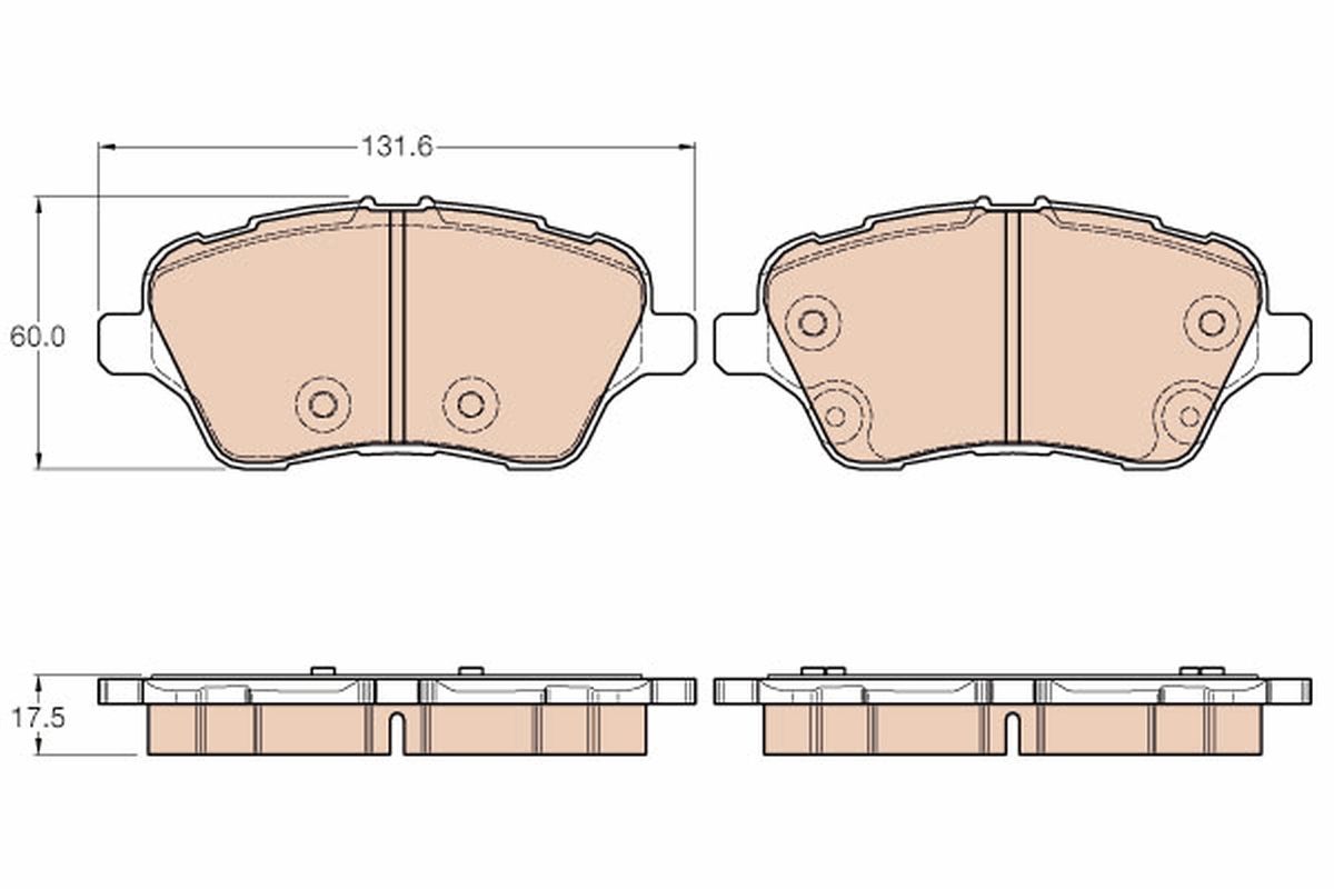 DİSK BALATA (ÖN) FORD B-MAX / FIESTA VI / TRANSİT COURİER