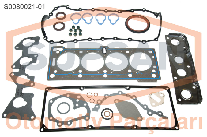 TAM TAKIM CONTA (KEÇELİ)(SILINDIR CONTALI) RENAULT CLIO II 1.4 16V-1,6 16V 98- / MEGANE 1.4 16V-1.6 16V / R19 1.4İ / DACIA SOLENZA (K7M-K7J)