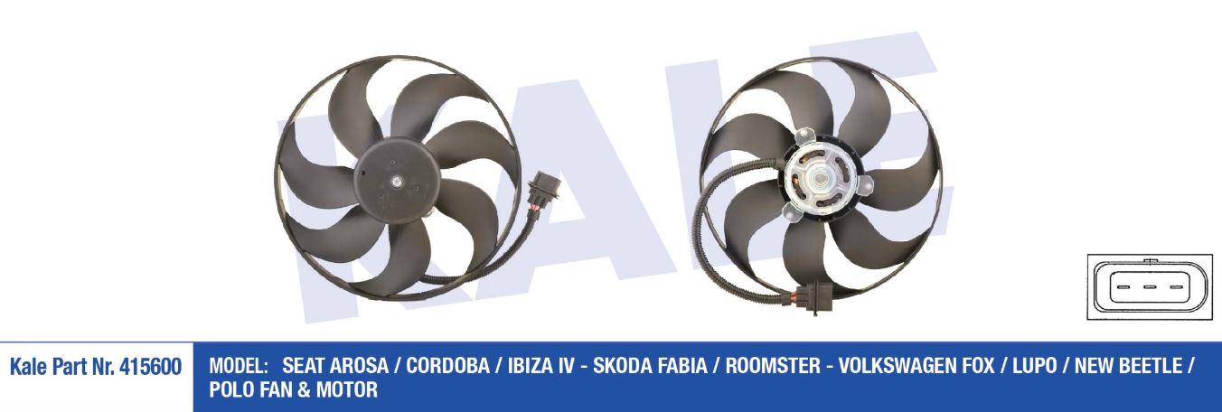 FAN MOTORU VW POLO 1,4-1,9TDI 01-/FABIA 99- 345MM