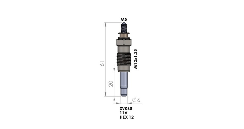 KIZDIRMA BUJİSİ (11,0V) MITSUBISHI CARISMA 1.9 TD / RENAULT MEGANE / R19 1.9 TD / VOLVO 440 / 460 / V40 1.9 TD