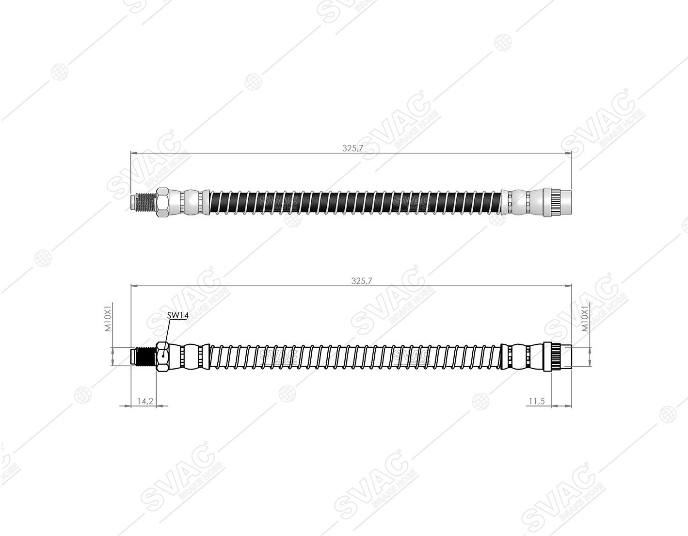 FREN HORTUMU (ÖN) PEUGEOT 106 91-99 / 806 99-02 / FIAT ULYYSE 94-02 / CITROEN EVASION 94-02 / SAXO 96-03 / ALFA ROMEO SPIDER 95-05 / LANCIA ZETA 95-02