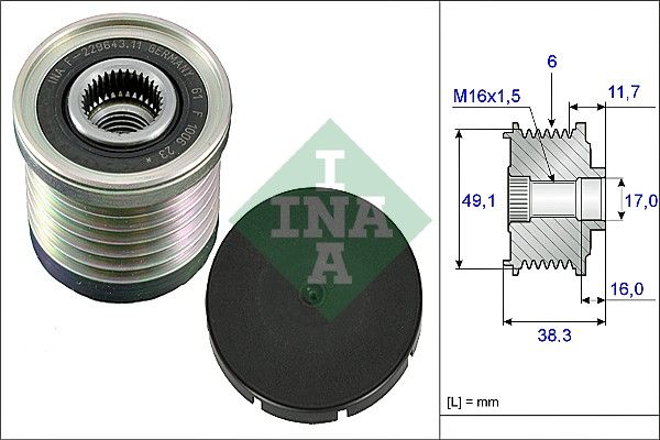 ALTERNATÖR KASNAĞI (6 KANAL) RENAULT FLUENCE / LAGUNA / MASTER II / MEGANE II / TRAFIC II