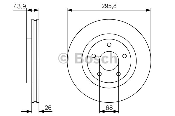 FREN DİSKİ (ÖN)(296MM) NISSAN JUKE 10- / QASHQAI-QASHQAI +2 07- / X-TRAIL 07-