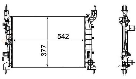 SU RADYATÖRÜ (MEKANİK)(MT)(MFI385) FIAT LİNEA 1.4 MPI 540X378X23