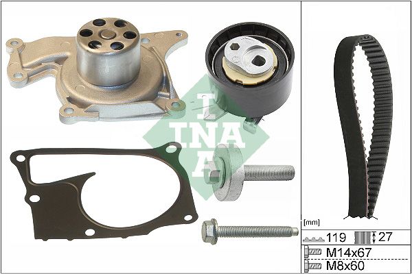 TRİGER SETİ+DEVİRDAİM (119 DİŞ) RENAULT CAPTUR / CLIO IV / FLUENCE / KANGOO / MEGANE III / MEGANE IV / SCENIC IV / SYMBOL III