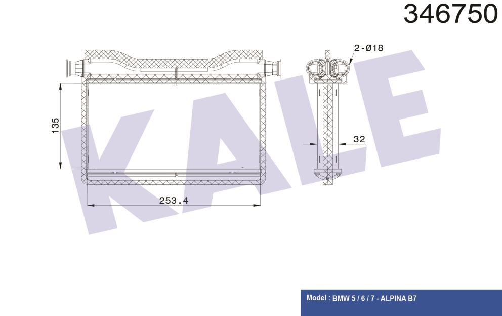 KALORİFER RADYATÖRÜ (BRAZING) BMW 5 (F10,F07,F11) 518-550İ/D XD ; 6 (F12,F13,F06) 640-650İ/D XD / 7 (F01,F02,F03,F04) 730-740İ/D XD 10-