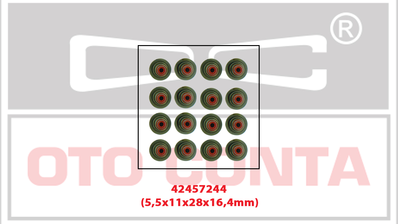 SUBAP LASTİĞİ (5,5X11X28X16,4MM) RENAULT MEGANE 1.4-1.6-2.0 16V / CLIO 1.4-1.6-2.0 16V / LAGUNA 1.4-1.6-2.0 16V