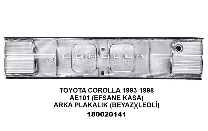 STOP LAMBASI ARKA PLAKALIK (BEYAZ) TOYOTA COROLLA AE101 93-98