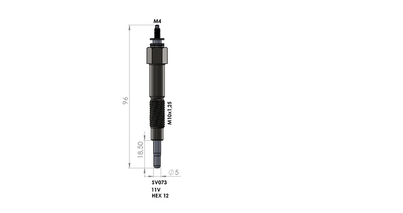 KIZDIRMA BUJİSİ (11,0V) NISSAN ALMERA / PRIM / SUNNY / VENETTE 2.0 D-TD