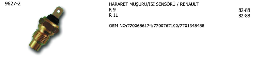 HARARET MÜŞÜRÜ ISI SENSÖRÜ RENAULT R9 / R11