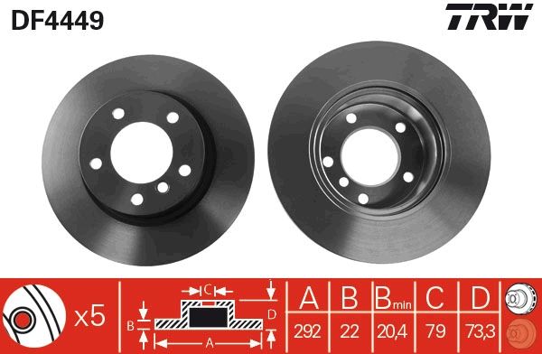 FREN DİSKİ (ÖN) BMW 1 (E81-E87) 118D-118İ-120D-120İ 06- / BMW 3 (E90) 318D-320İ 05-