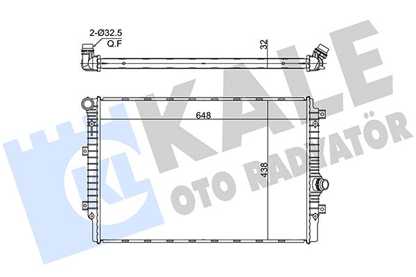 SU RADYATÖRÜ (BRAZING)(MT) VW GOLF V 03- / 1.4/1.6FSI 1.6 16V 2.0FSI / GOLF VI 08- / 1.6 16V EOS 06- / 1.6/2.0FSI / JETTA III 05- / 1.6FSI 1.6 16V 2.0FSI / CADDY III 04- / 1.4/1.6 16V 2.0SDI / TOURAN 03- / AUDI A3 03-