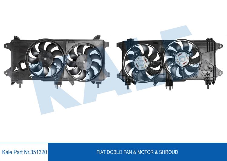 FAN MOTORU (DAVLUMBAZLI) FIAT DOBLO 1.3MTJ 03- / 1.9JTD 01- (EURO 4) (AC) (270W 12V)