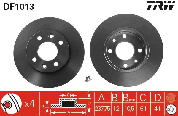 FREN DİSKİ (ÖN) RENAULT R11 / R9 / CLIO I-II / EXPRESS / MEGANE I / SYMBOL II / TWINGO / DACIA LOGAN / SANDERO