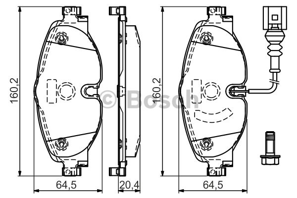 DİSK BALATA (ÖN) VW GOLF VII JETTA CADDY SEAT LEON 12- / PASSAT B8 16-