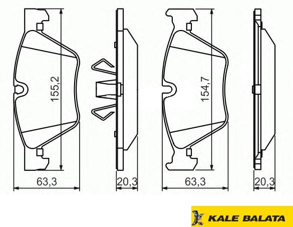 DİSK BALATA (ÖN) BMW 1 (E81-E87) 07- / BMW 3 (E90) 07-