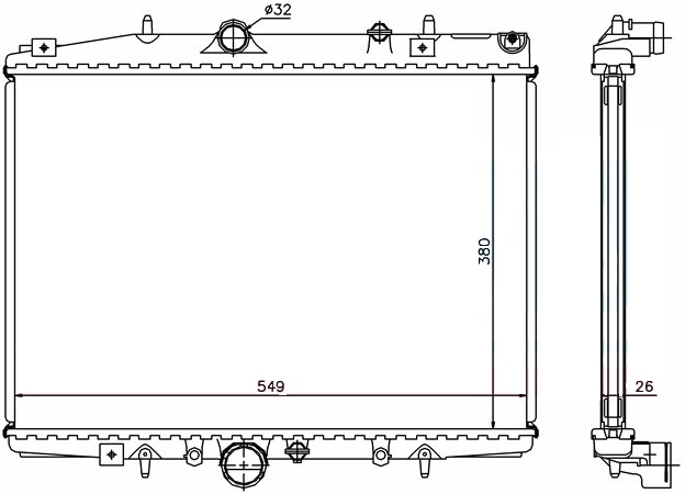 SU RADYATÖRÜ (BRAZİNG)(MT)(BPE008) C5 2.0 HDI/2.0İ 00+