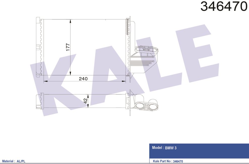 KALORİFER RADYATÖRÜ (MEKANİK) BMW 3 318TDS 325TD 90-98