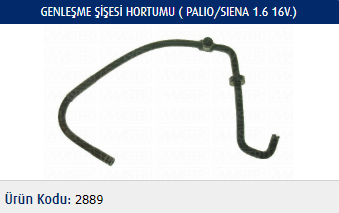 GENLEŞME ŞİŞESİ HORTUMU FIAT PALIO 1.2 8V 97-02 / SIENA 1.2 8V 97-02