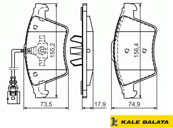 DİSK BALATA (ÖN) VW TRANSPORTER T5 16" 03-