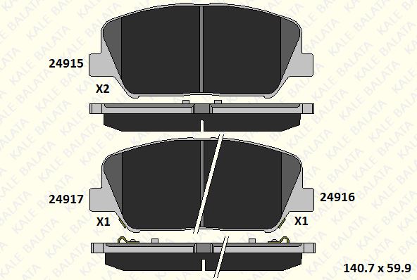 DİSK BALATA (ÖN) HYUNDAI GRENDEUR, I30 16"JANT