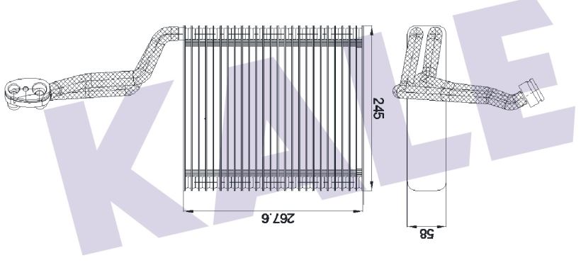 EVAPORATOR (BRAZING) AUDI A4 03- / SEAT EXEO / EXEO ST 09- 1.6 1.8T 1.9/2.0/2.5TDI 3.0