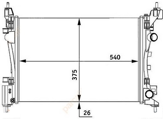 SU RADYATÖRÜ (MEKANİK)(MT)(MOP370) OPEL CORSA D 1.0İ-1.2İ-1.4İ 06-