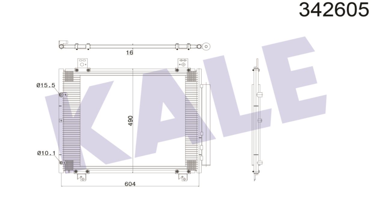 KLİMA RADYATÖRÜ (BRAZING)(KURUTUCULU) TOYOTA HIACE IV BOX/BUS 2.5D-4D 06