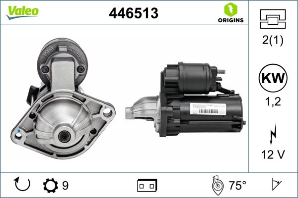 MARŞ MOTORU 12V 1.2KW 9 DİŞ OPEL ASTRA J 1.3 CDTI 09- / CORSA D 1.3 CDTI / CORSA E 1.3 CDTI / MERIVA B 1.3 CDTI