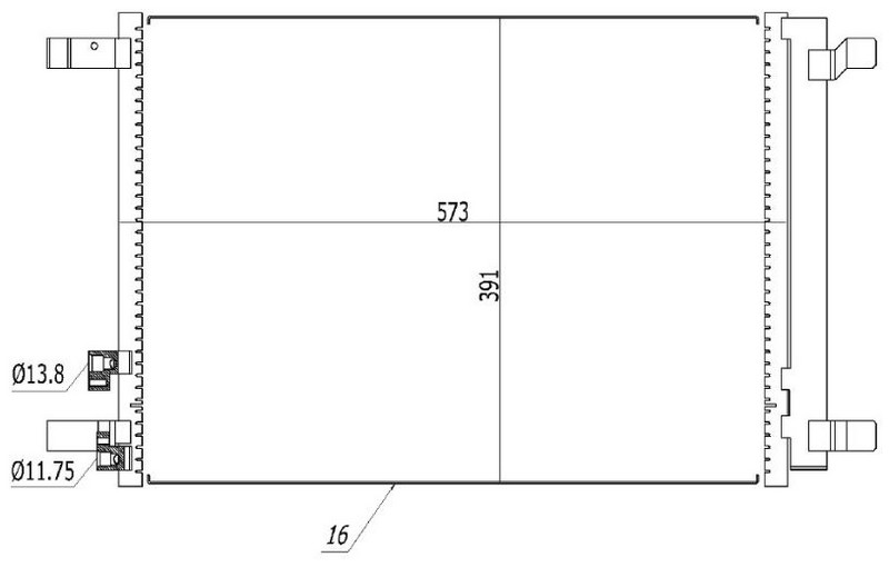 KLİMA RADYATÖRÜ(CAU696) A3 1,2-1,4-1,8-2,0TFSİ /2,0-1,6TDİ