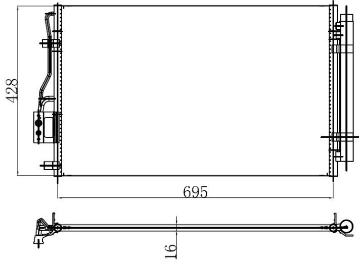 KLİMA RADYATÖRÜ(CHY015) SANTA FE 2.0 CRDI 10+