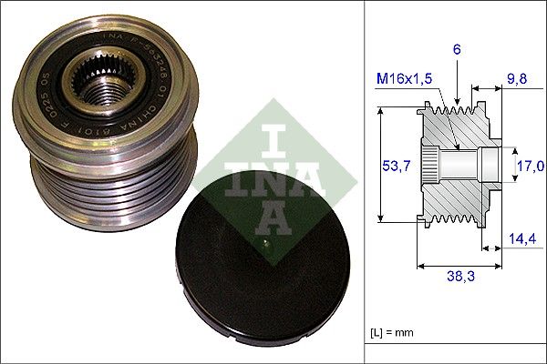 ALTERNATÖR KASNAĞI (6 KANALLI) OPEL ADAM / ASTRA J / CORSA D / INSIGNIA / MOKKA / ZAFIRA / BMW 1 (E81-E87-F20-F21) 116D-118D-120D / BMW 3 (F30-F80) 316D-318D-320D / BMW 5 (F10) 518D-520D