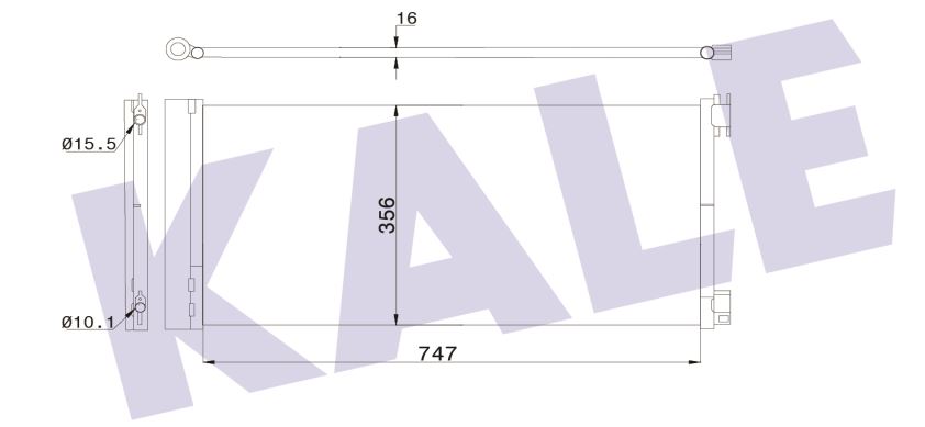 KLİMA RADYATÖRÜ (BRAZING)(KURUTUCULU) OPEL VIVARO B 14- /  RENAULT TRAFIC III 14- / NISSAN NV300 16- 1.6CDTI