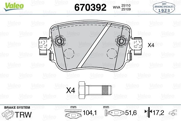 DİSK BALATA (ARKA) AUDI A1 1.0/1.2/1.4D/1.4/1.6D/1.8/2.0D 05/10> AUDI A1 SPORTBACK 1.0/1.4D/1.4/1.6D/1.8/2.0 11/11> AUDI Q3 2.0/2.0D 11/14> AUDI Q3 QUATTRO 2.0/2.0D 11/14> SEAT ALHAMBRA 1.4/2.0D/2.0 05/15> SEAT LEON 1.0