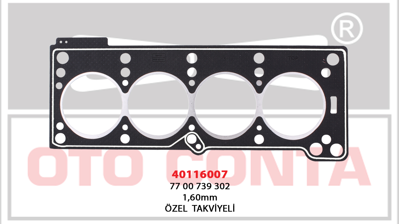 SİLİNDİR KAPAK CONTASI (1,60MM)(LPGLİ ARAÇLAR) RENAULT R19 1.4 / CLIO 1.4