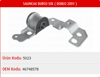 SALINCAK BURCU (SOL) FIAT DOBLO 01-