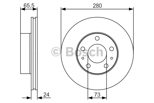 FREN DİSKİ (ÖN)(280MM) CITROEN JUMPER I 94-02 / FIAT DUCATO 03- / OPEL MOVANO C 21-23