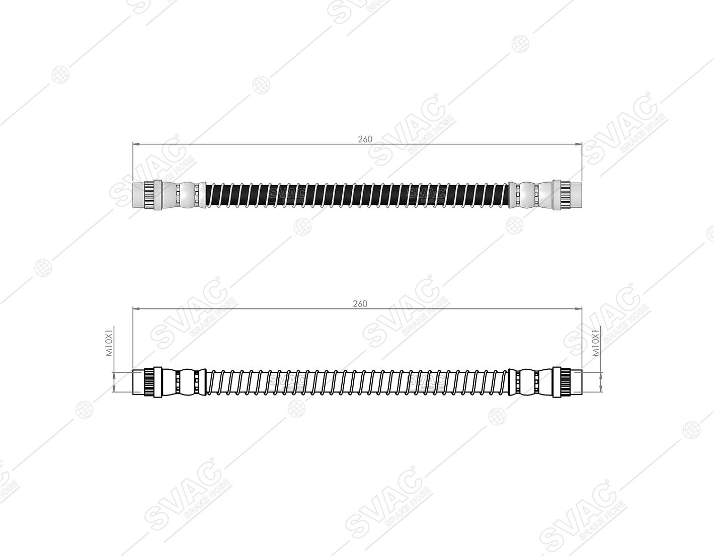 FREN HORTUMU (ARKA) CITROEN C5 / 01-04 / C5 II 04- / PEUGEOT 206 98-07 / RENAULT R11 84-88 / R19 88-93 / R25 88-93 / R9 86-89 / EXPRESS 91-95