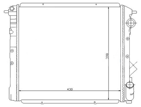 SU RADYATÖRÜ (MEKANİK)(AT)(MRN201) RENAULT 19 88- (SAĞDAN BORULU)