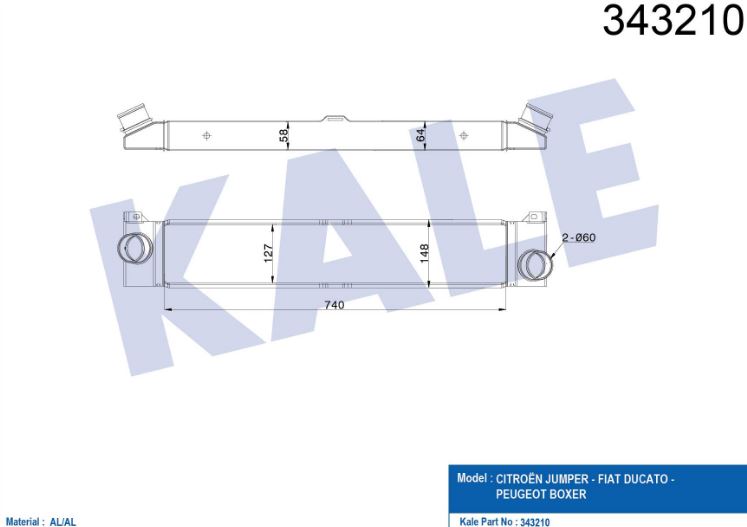 INTERCOOLER (BRAZING) FIAT DUCATO 2.2 3.0D 06- / PEUGEOT BOXER III / JUMPER III /