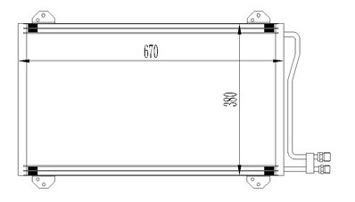 KLİMA RADYATÖRÜ(CME172) M.BENZ SPRINTER 95- 670X380X16