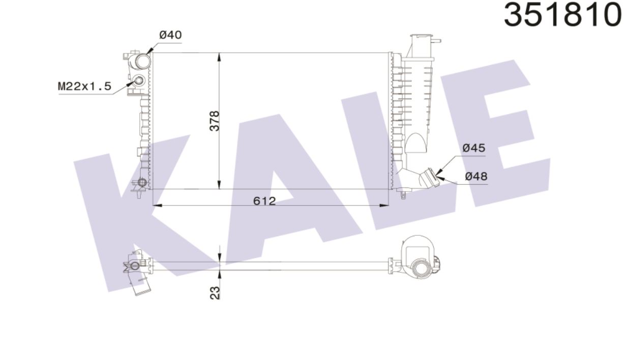 SU RADYATÖRÜ (MEKANİK)(MT) CITROEN XSARA 1.4I 1.6I 1.8I 1.8I 16V 97-05 / ZX 1.1 1.4I 2.0I 91-97