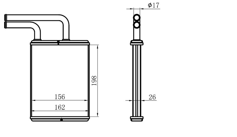 KALORİFER RADYATÖRÜ(KMI011) MİTSUBİSHİ CANTER 3,5 TON A/M