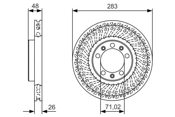 FREN DİSKİ (ÖN)(283MM) PEUGEOT 308 II 1.2 THP 110 13-21