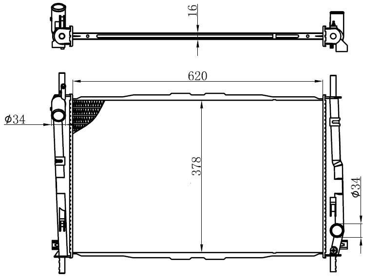 SU RADYATÖRÜ (BRAZİNG)(MT)(BFR005) FORD MONDEO 1.8İ/2.0İ 00-