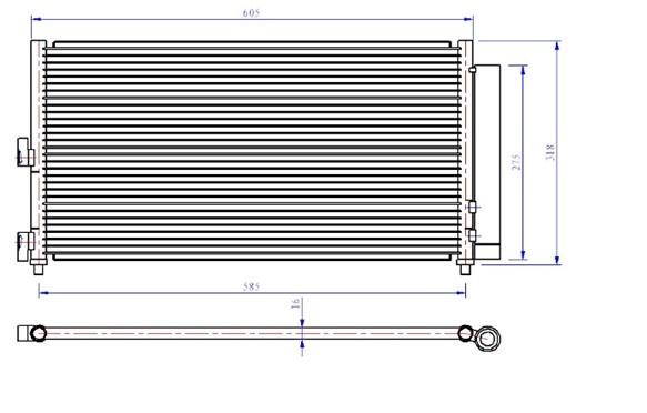 KLİMA RADYATÖRÜ(CFI991) FİAT DOBLO 1.3 MJT 2005-