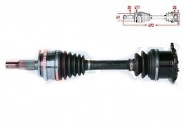 AKS KOMPLE (SAĞ)(ABSLİ)(492mm ABS-47) MITSUBISHI L200 2.5 4WD 06-