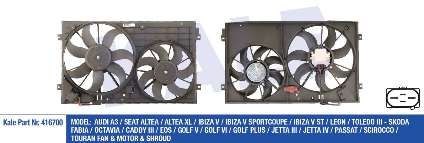 FAN MOTORU (DAVLUMBAZLI) VW CADDY III 1.4-1.4 16V 04=>